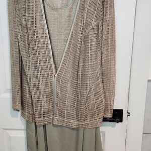 R & M Richards Beige Maxi Dress with Jacket